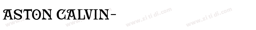 ASTON CALVIN字体转换